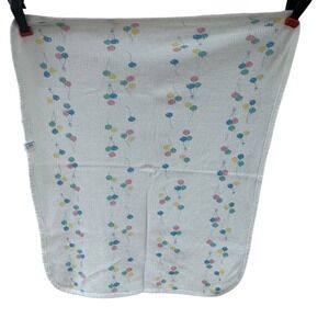 JE Morgan Baby Blanket 100 Cotton Thermal Waffle Knit Balloons Made USA 25 x 32"